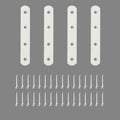 Alise Flat Bracket ,5 Inch White Mending Plate Flat Brace for Wood Shelves