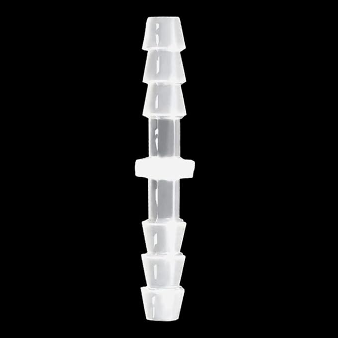 Plastic Hose Barb Fitting 3/16" x 3/16" Pipe Connectors Joint Splicer Mender Adapter Union for Aquarium Household Adapters Fuel Gas Liquid Air (Pack of 10)