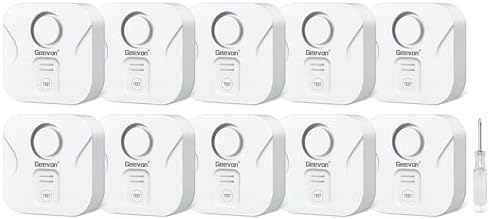 Geevon 10 Pack Water Leak Detectors for Home with Low Battery Alerts