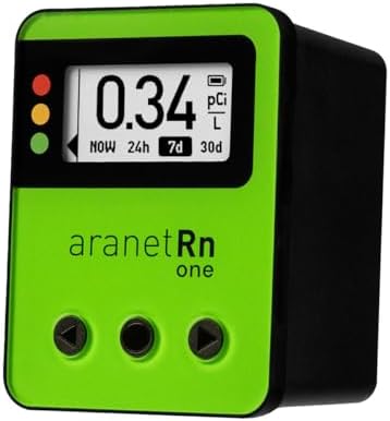 Radon One Home Radon Detector, Results Every 10 Minutes (Green)