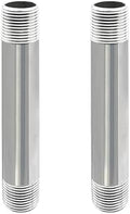 GeilSpace 3/4" x 6" 304 Stainless Steel Nipple Pipe Fitting, NPT Threaded