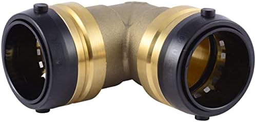 SharkBite 1-1/2 Inch 90 Degree Elbow, Push to Connect Brass Plumbing Fitting, PEX Pipe, Copper, CPVC, PE-RT, HDPE, UXL0241