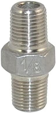 1/8" ~2" NPT Male Threaded Hex Nipple,Stainless Steel 304 Quick Coupler Pipe Fitting (1/8")