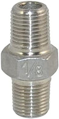 1/8" ~2" NPT Male Threaded Hex Nipple,Stainless Steel 304 Quick Coupler Pipe Fitting (1/8")