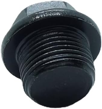 M20X1.5 Plug Metric Male Thread Hex Head Pipe Plug with Flange Black Carbon Steel Fitting for Terminate Pipe Ends 1 Piece