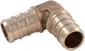 SharkBite 1/2 Inch Crimp 90 Degree Elbow, Brass Plumbing Fitting, PEX Pipe, PE-RT, UC248LFA