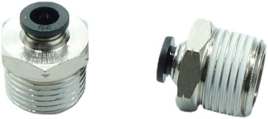 CDQBWQDJT 5 Pcs Pneumation Fitting 1/4" Tube OD Push To Connect X 1/2 NPT Pipe Male Connector