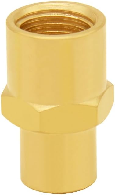 3PCS Brass Reducer Adapter, 1/4" NPT Female to 3/8" NPT Female Thread, Hex Reducing Pipe Fitting Coupler Nipple Connector for Water/Oil/Gas