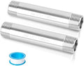 2 Pcs 1/2" NPT Male x Male Nipple Pipe Fitting, 304 SS Cast Fittings, 100mm