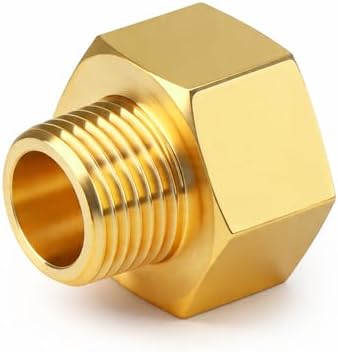 TAISHER 6PCS Brass Pipe Fitting, Reducer Adapter, 3/4" Female x 1/2" Male NPT Pipe