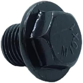 M10X1 Plug Metric Male Thread Hex Head Pipe Plug with Flange Black Carbon Steel Fitting for Terminate Pipe Ends 2 pcs