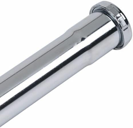 Replacement 22 Gauge 1-1/4 Inch x 6 Inch Chrome Plated Brass Tubular Extension Tube Slip Joint Connection - Includes Nuts and Washers for Thrifco Plumbing 4400648
