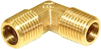 Joywayus 2 Pack Brass 1/4" NPT Male Elbow Pipe Fittings