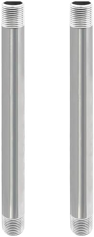 GeilSpace 3/4" x 12" 304 Stainless Steel Nipple Pipe Fitting, NPT Threaded
