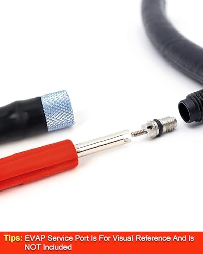 EVAP Service Port Adapter Connector Kit with Valve Removal Tool, Adaptor Connector Kit for Smoke Leak Tester