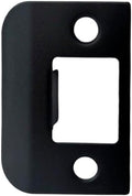 QCAA Solid Brass Extended Lip Strike, 1-1/2"X2-1/4", Matte Black, 1 Pack, Made in Taiwan