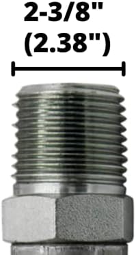 2" JIC 37 Male x 2" NPTF Male Pipe Steel Adapter Flared Tube Fitting Pipe Connector 2404-32-32