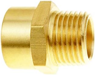Joywayus Brass 1/2" G Female x 1/2" NPT Male Pipe Fitting Connector Adapter