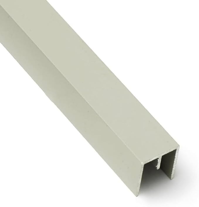 Top Track 5/8" x 3/4 for Sliding Door - Replacement Sliding Screen Door Upper Tracking System - Easy Assembly Hardware for DIY - Heavy Duty Almond Aluminum Track - 5/8” Wide 3/4” Tall -96 in, 2 pieces