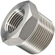 Beduan 304 SS Reducer Hex Bushing 2 Male to 3/4 Female NPT Reducing