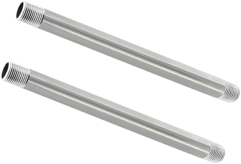 GeilSpace 1/2" x 12" 304 Stainless Steel Nipple Pipe Fitting, NPT Threaded
