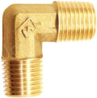 Joywayus 2 Pack Brass 1/8" NPT Male Elbow Pipe Fittings