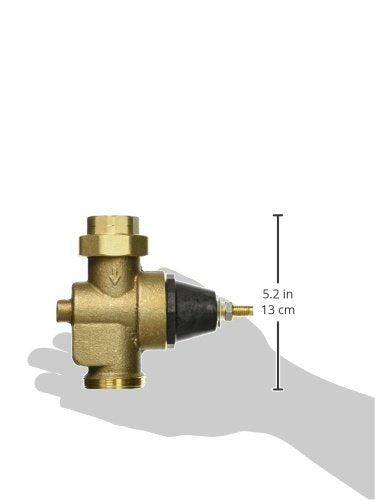 Watts LFN45B Series 1" Lead-Free Cast Copper Silicon Alloy Water Pressure Reducing Valve, NPT Thread Union Inlet x NPT Female Outlet, Elastomer Disc, Adjustable Pressure 25 to 75 psi, Maximum 400 psi