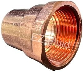 EZ-FLUID Plumbing 2" C X FIP LF Copper Female Adapter Pressure Copper Fittings,Sweat Solder Connection for Residential,Commercial Pipe. (1)