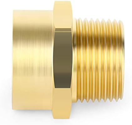 TAISHER 2 PCS Brass Pipe Fitting, Adapter, 1/2" NPT Male x 1/2" G Thread (BSP) Female