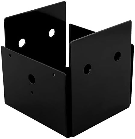 National Hardware N800-211 Structural Post Base Outdoor Reinforcement Hardware Reinforcement for Mailboxes Pergolas and Gazebos Use 6x6 Install to Concrete or Stone, 5 X 5 1/2 X 5 5/8,Indio, Black