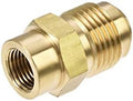 uxcell Brass Pipe fitting, 5/8"-18UNF Flare Male to 1/8NPT Female Thread, Tubing Adapter Hose Connector, for Air Conditioner Refrigeration