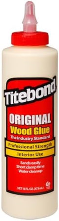 Titebond Original Wood Glue 5064, Industry Standard for Woodworking, Furniture Repair/Assembly, Construction, Home Repair or Modeling, 16 oz