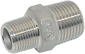 1/2" x 3/8" Male Threaded Reducing Nipple Fitting/Adapter,Stainless Steel SS304 NPT Pipe Hex Reducer