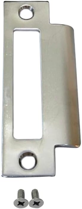 QCAA Steel Extended Replacement Lock Strike, 4-7/8", for Deadbolt, Zinc, 1 Pack, Made in Taiwan