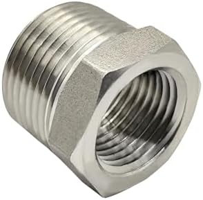 Beduan 304 SS Reducer Hex Bushing 3/4 Male to 1/2 Female NPT Reducing 2PCS