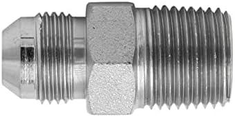 1/8" JIC 37 Male x 1/8" NPTF Male Pipe Steel Adapter Flared Tube Fitting Pipe Connector 2404-02-02