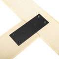 Mending Plate, Metal Steel Flat Straight Brace Bracket, Black Double-Wide Joining Plate for Wood Furniture Fastening & Fixing with 2 Sets of Screws of Different Lengths(48x128mm, 4 Pack)