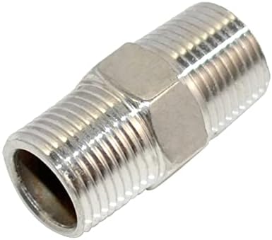 3/8" x 3/8" NPT Male Threaded Hex Nipple,Stainless Steel 304 Quick Coupler Pipe Fitting