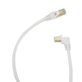 Cat6 Ethernet Cable 90 Degree Downward Right Angle for PC, Router, Modem, TV Box - 24 AWG FTP Cat 6 Network Cable White (Downward Angle, 10FT)