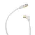 Cat6 Ethernet Cable 90 Degree Downward Right Angle, Cat 6 Right Angle Ethernet Cable for PC,Router,Modem,Printer,TV Box,24 AWG FTP Cat6 Network Cable White (Downward Angle, 3.3 FT)