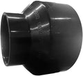Lesso 4'' to 3'' Pipe Increaser Reducer Coupling, 4-Inch X 3-Inch for Hub X Hub use with 4 Inch & 3 Inch Sewer and Drain Pipe, Black