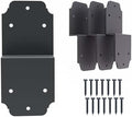 4packs Heavy Duty Pergola Bracket Black,6" Steel Angle Joist Tie Z Fix Bracket for Wood DIY Projects - Large Connector Brace,Post to Beam Connectors Repair Hardware,Joining Brackets