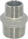1" x 3/4" Male Threaded Reducing Nipple Fitting/Adapter,Stainless Steel SS304 NPT Pipe Hex Reducer