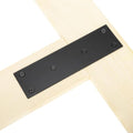 Black Stainless Steel Flat Straight Mending Plate, Double-Wide Joining Plate for Wood Furniture Fastening & Fixing with 2 Sets of Screws of Different Lengths (48x169mm, 4 Pack)