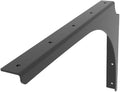 Iron Supports Universal Heavy-Duty Commercial Bracket - Industrial Support Brackets - Steel Mounting Bracket for Shelves, Vanities, Buffets, Desks (Matte Black - 18" Deep x 12" High, Right Hand)
