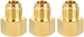 METALLIXITY 3PCS 1/2"FNPTx1/2"Male Flare Thread Brass Hex Extension Adapter
