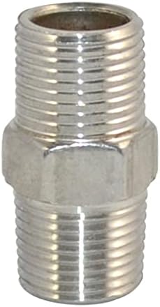 3/8" x 3/8" NPT Male Threaded Hex Nipple,Stainless Steel 304 Quick Coupler Pipe Fitting