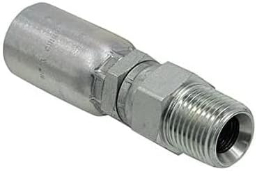 (10-Pack) 3/8" Hose x 3/8" NPTF Male Pipe Swivel Hydraulic Hose Crimp Fitting Ends | MPX-06-06