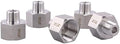 Forged Reducer Adapter Fitting - Stainless Steel 304 Reducing Pipe Connector, 1" NPT Female x 1/2" NPT Male (pack of 5)