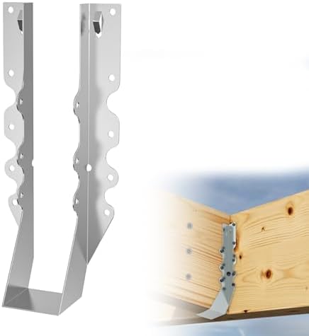 20 pcs 2x10 Joist Hanger,LU210 18 Gauge Double Shear Face Mount Joist Hanger,Hurricane Ties for Rafters Tie Brackets Great for Floor Deck and Ceiling Joists